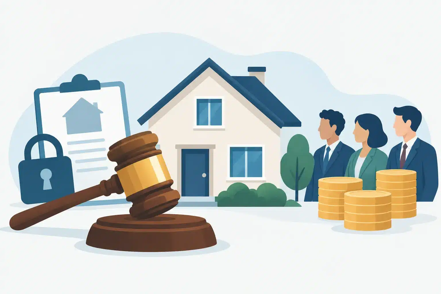 Casa all'asta con ipoteca e altri creditori